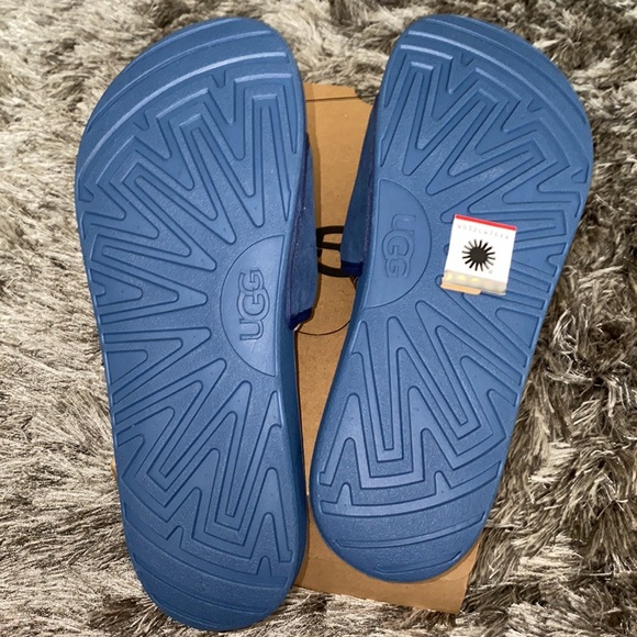 Uggs Big Kids Beach Slides Blue 🩴 - Picture 10 of 16